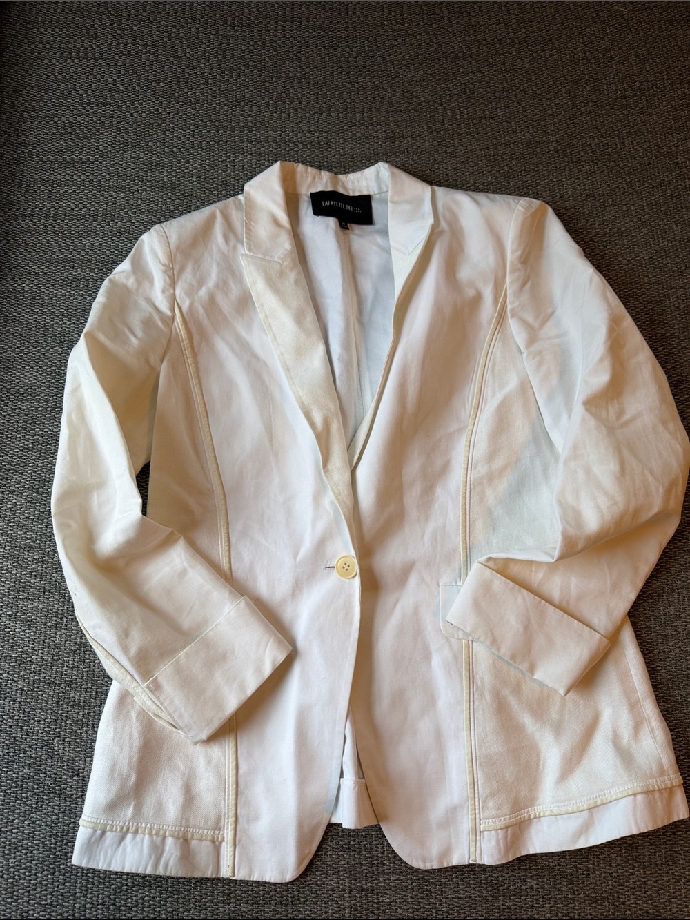 Lafayette 148 New York white Single-Button Blazer